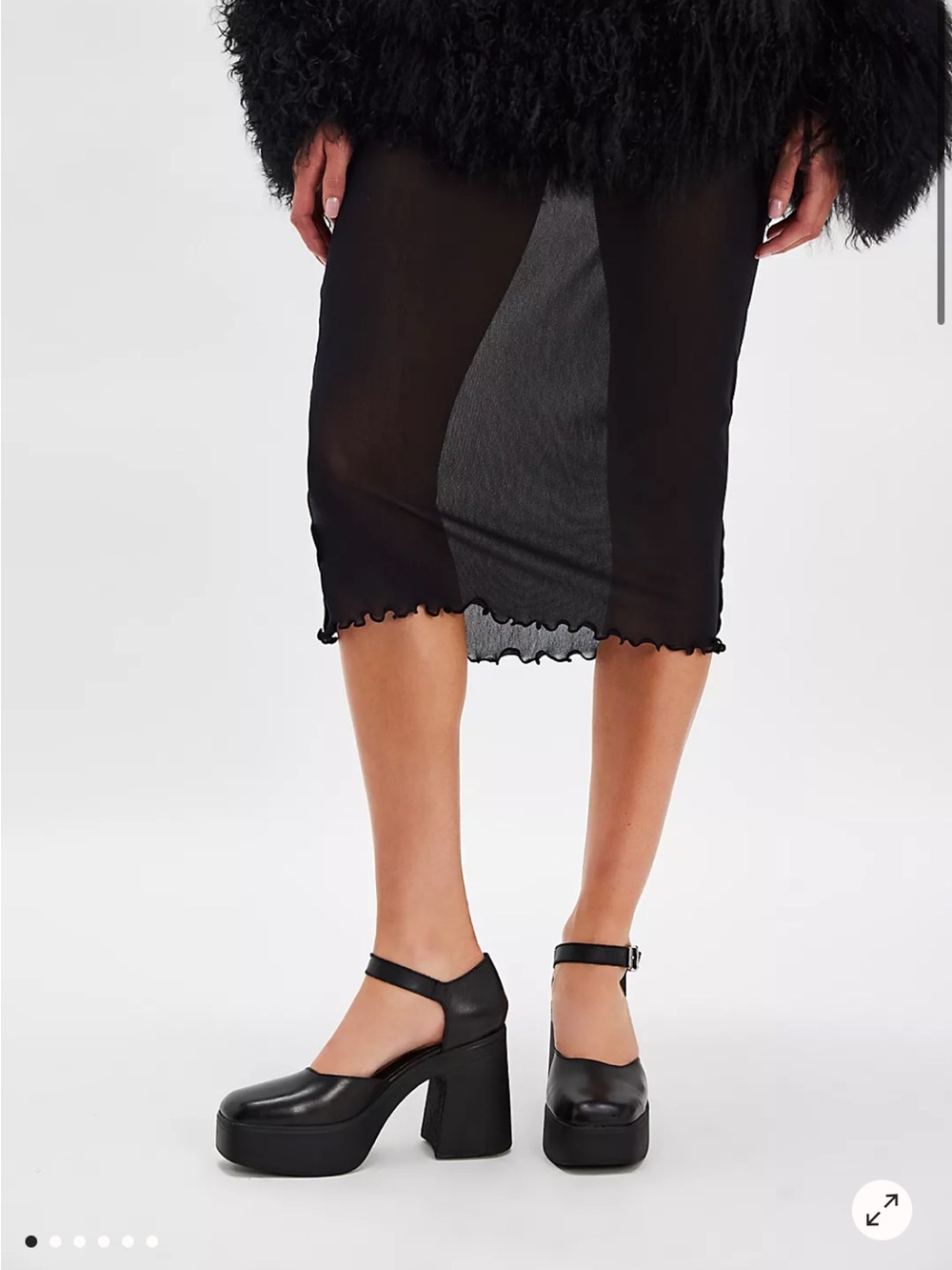 Free People Gwen Platform Mary Janes in Black